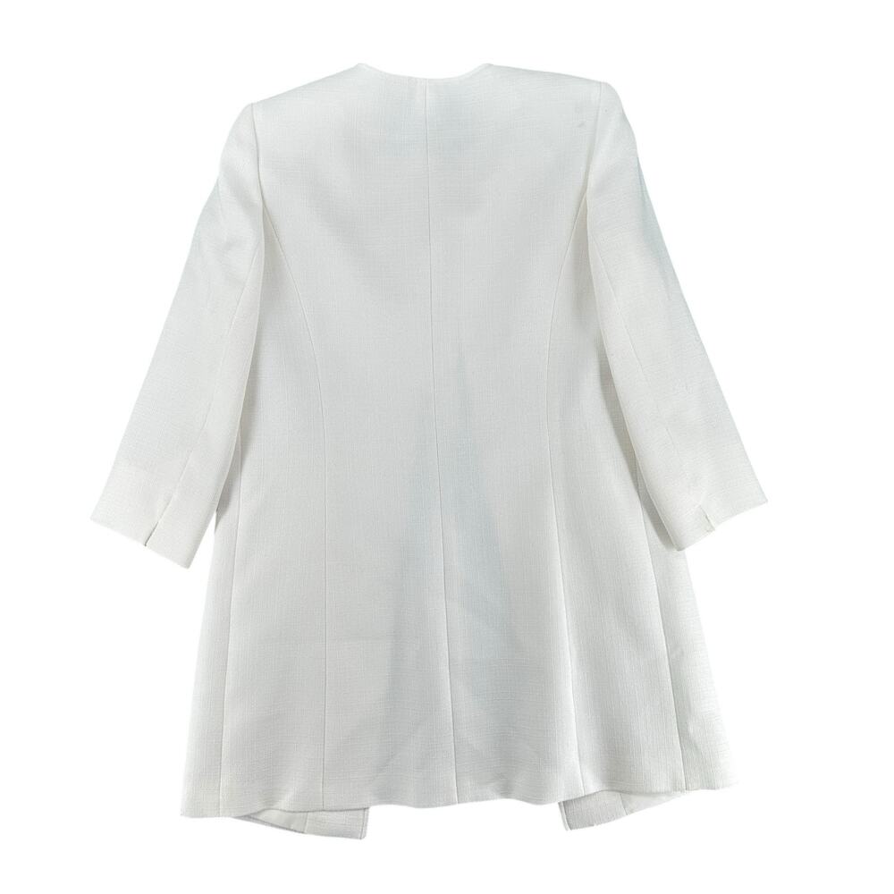 Alex Marie long white blazer oversized light jacket professional career chic 4 - Picture 5 of 7